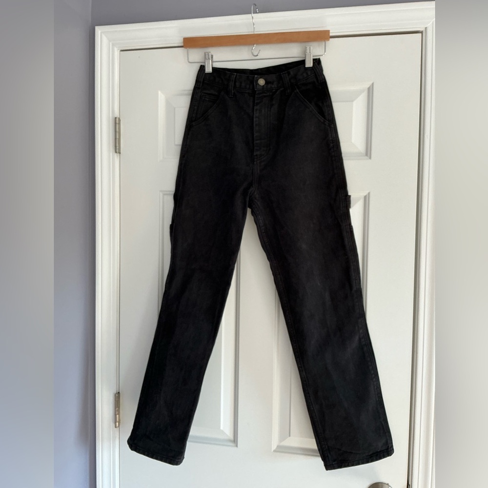 J.Galt/ Brandy Melville Black Boyfriend Carpenter High Waisted Jeans S